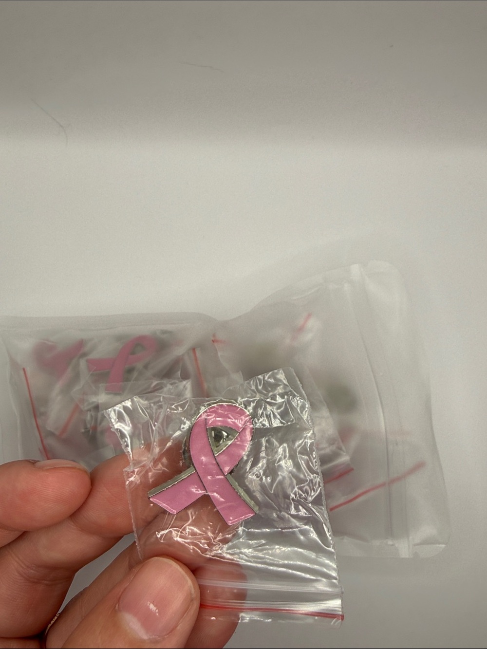 Lot of 39 Pink Ribbon Breast Cancer Awareness Enamel Pins